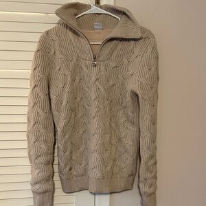 Daily Sports Beige Zip-Up Sweater